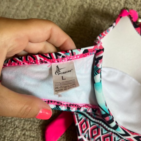 EONAR Womens Removable Padded Push Up Bikini Set Tie Side Swimsuit, Large - Picture 10 of 11